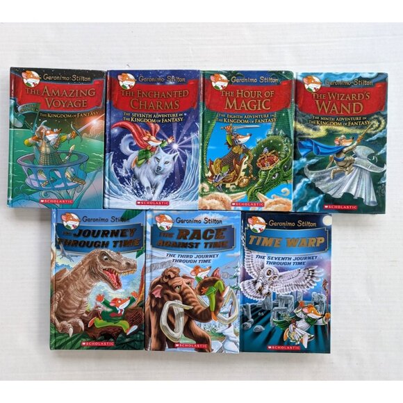 Geronimo Stilton Book Lot Jouney Through Time & Kingdom of Fantasy Hardcover - Picture 1 of 11